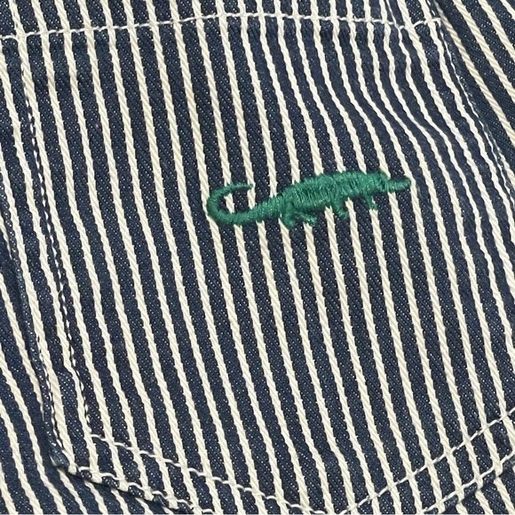 Mini boden kids boys Pull-on Drawstring Shorts Blue Ticking Croc Embroidery - Picture 3 of 6